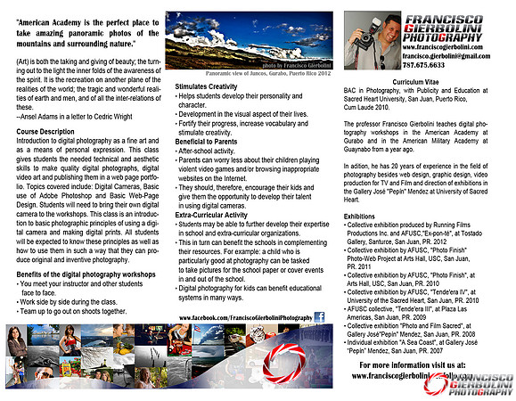 FGP Photography Workshops Brochure page 2