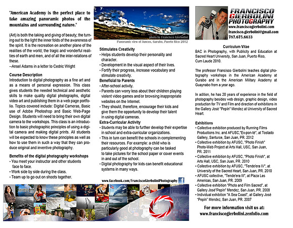 FGP Photography Workshops Brochure page 2
