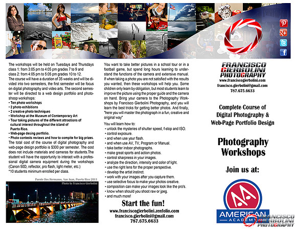 FGP Photography Workshops Brochure page 1